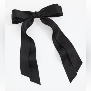 Black Satin Hair Bow